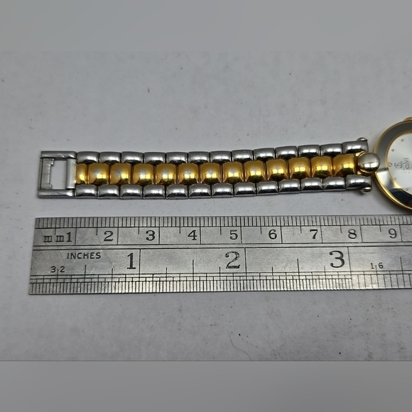Womens Vintage Salvi 18K Gold Plated Watch 334362 Silver Two Tone New Battery main image 7